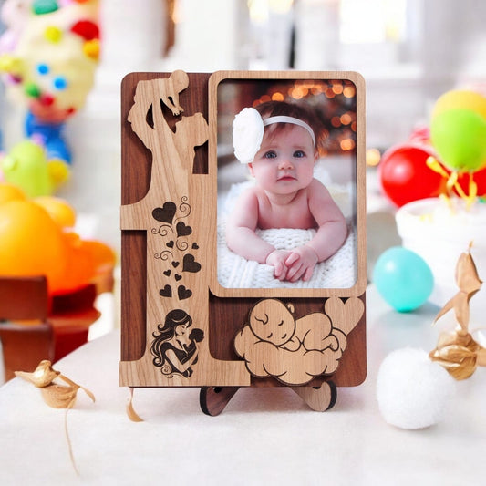 Happy First Birthday Wooden Photo Frame FB-7901