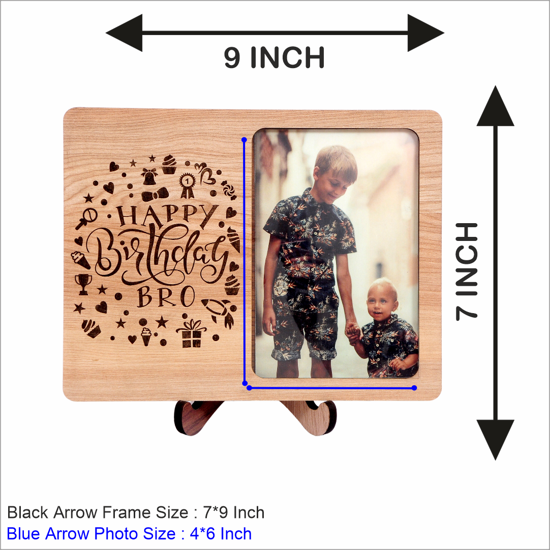 Happy Birthday Bro Wooden Photo Frame FB-7905