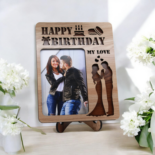 Happy Birthday Couple Wooden Photo Frame FB-7909