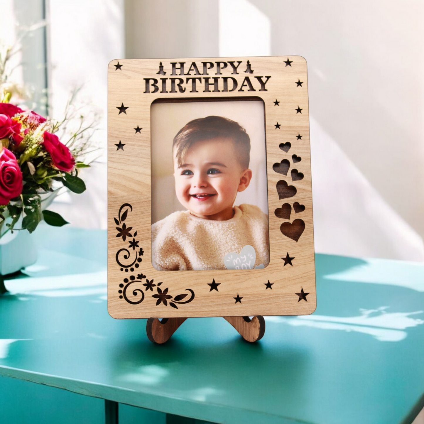 Happy Birthday Wooden Photo Frame FB-7915