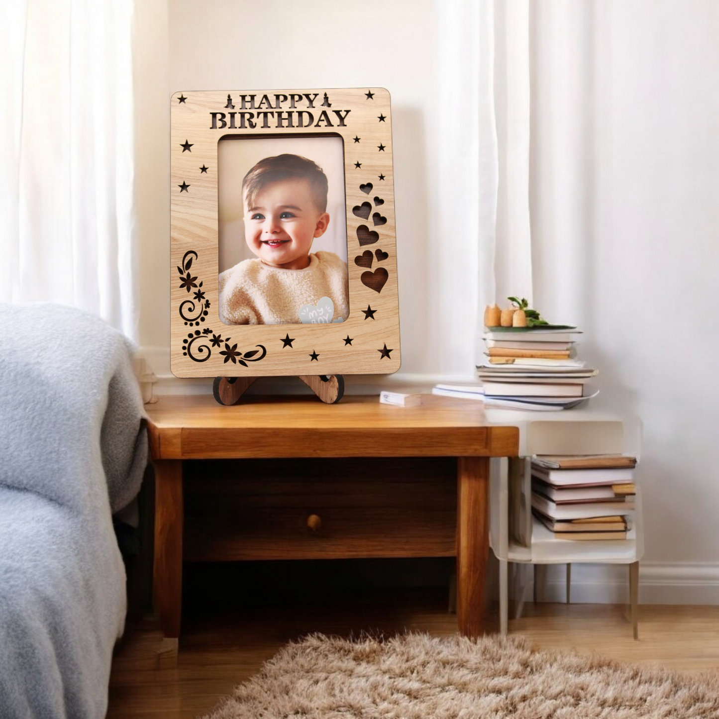 Happy Birthday Wooden Photo Frame FB-7915