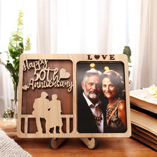 Happy 50th Anniversary Wooden Photo Frame FA-7904