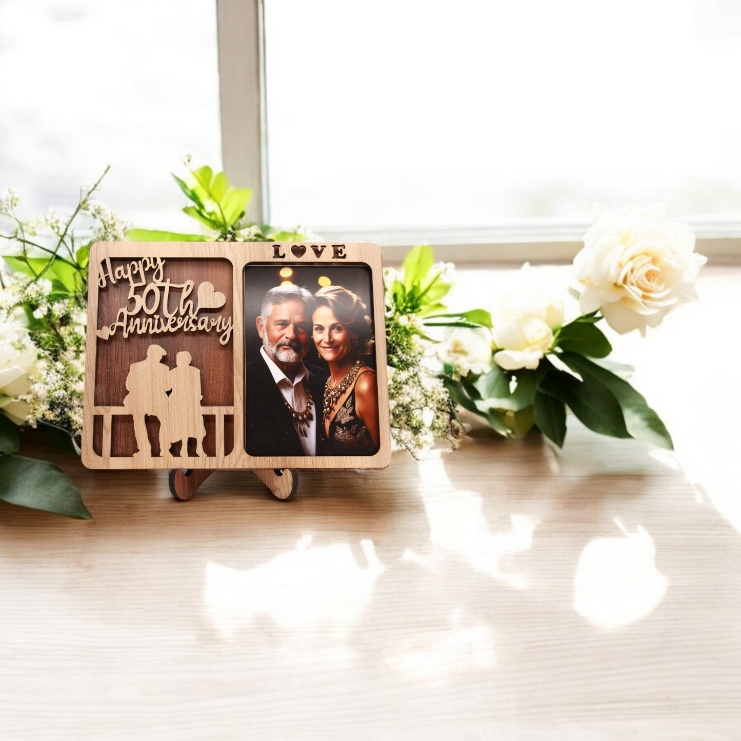 Happy 50th Anniversary Wooden Photo Frame FA-7904