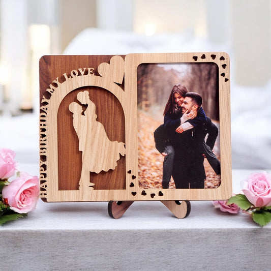 Happy Birthday Couple Wooden Photo Frame FB-7908