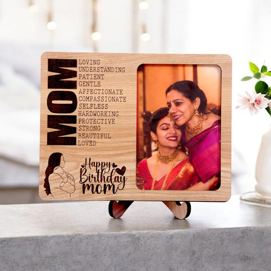 Happy Birthday Mom Wooden Photo Frame FB-7910