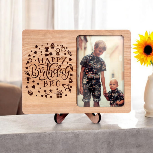 Happy Birthday Bro Wooden Photo Frame FB-7905